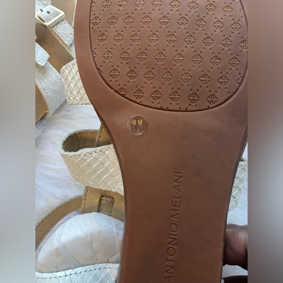 Antonio Melani Fea Gladiator White Sandal in St. Tropez Size 8 - Picture 7 of 8